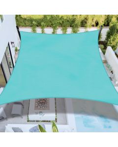 Bynbbur Sun Shade Sail 2'x3' Rectangle Shade Cloth for Garden, Permeable Shade Canopy Outdoor Patio Covers for Pergola Backyard Deck Outside Activity, Turquoise