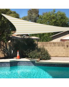 TANG 2'x2'x3' Sun Shade Sail Rectangle Sunshade Canopy UV Block Shade Cloth Pergola Cover for Outdoor Patio Garden Gazebo Deck, Beige and White Stripe