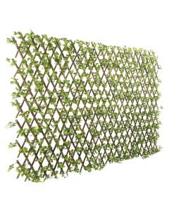 TANG 1PC Artificial Leaf Expandable Privacy Fence Screen, Faux Boxwood Stretchable Lattice Panels for Patio Backyard Balcony Screens Greenery Wall Decoration, Buxus Leaves