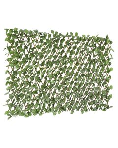 Bynbbur Expandable Privacy Fence Greenery 6PCS Faux Ivy Privacy Screen Fences Lattice Panels, Artificial Leaf Fence Cover Boxwood Hedge Wall for Outdoor Balcony Wedding, Ivy Single Side