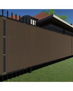 TANG Sunshades Depot Brown 260 GSM Privacy fence screen - Customizable with Size and Color