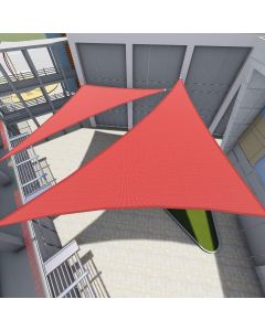 TANG Sun Shade Sail Triangle 8x8x11 Feet Sunshades Canopy with Hardware Kit, Shade Cloth Fabric Pergolas Cover for Outdoor Patio Deck Garden Backyard Awning, Red