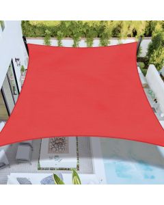 Bynbbur Sun Shade Sail 8'x12' Rectangle Shade Cloth for Garden, Permeable Shade Canopy Outdoor Patio Covers for Pergola Backyard Deck Outside Activity, Red