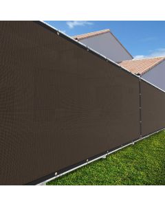 TANG Durable Privacy Screen Fence 98% Privacy Heavy Duty Windscreen for Backyard Chain Link Fence 3 Years Warranty 6’X50’ Brown