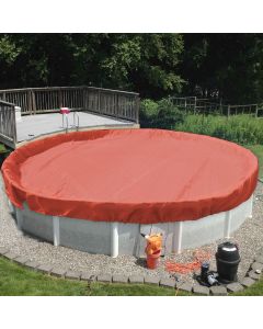 TANG 10' ft Round Pool Covers for 6 Feet Round Above Ground Tank Spa Pool Covers Winter Leaf Pool Covers Wire Rope Hemmed All Edges 4ft Overlap, Trampoline Cover (6', Red)