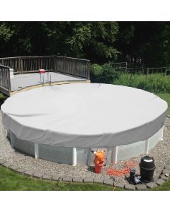 TANG 9' ft Round Pool Covers for 6 Feet Round Pool Above Ground Pool Winter Waterproof Covers Wire Rope Hemmed All Edges 3ft Overlap for Above Ground Swimming Pools, Trampoline Cover