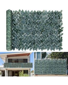 TANG 58"x196" Faux Ivy Privacy Fence Screen Roll- 1Pc Artificial Leaf Fences Greenery with Lattice Panel,Outdoor Green Wall Chain Link Fence Covering for Balcony Backyard Patio, Dark Green Ivy