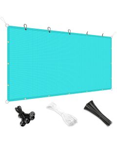 Bynbbur 2' x 2' Sun Shade Cloth with Grommets 90% Pergola Cover Shade Sail Canopy Outdoor Awnings for Patio Garden Deck Privacy Screen, Turquoise