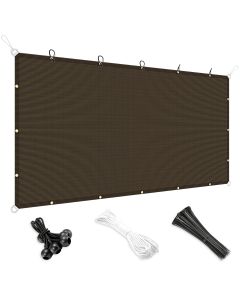 Bynbbur 2' x 2' Sun Shade Cloth with Grommets 90% Pergola Cover Shade Sail Canopy Outdoor Awnings for Patio Garden Deck Privacy Screen, Brown