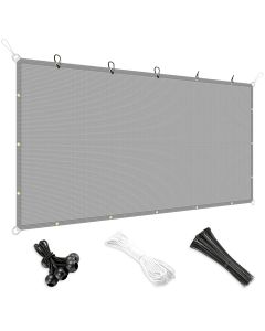 Bynbbur 2' x 2' Sun Shade Cloth with Grommets 90% Pergola Cover Shade Sail Canopy Outdoor Awnings for Patio Garden Deck Privacy Screen, Light Gray