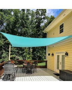 TANG 4' x 24' Sun Shade Sail Rectangle Outdoor Canopy UV Block Sunshades for Patio, Square Shade Cloth for Backyard Porch Deck Garden Pergola Cover, Turquoise